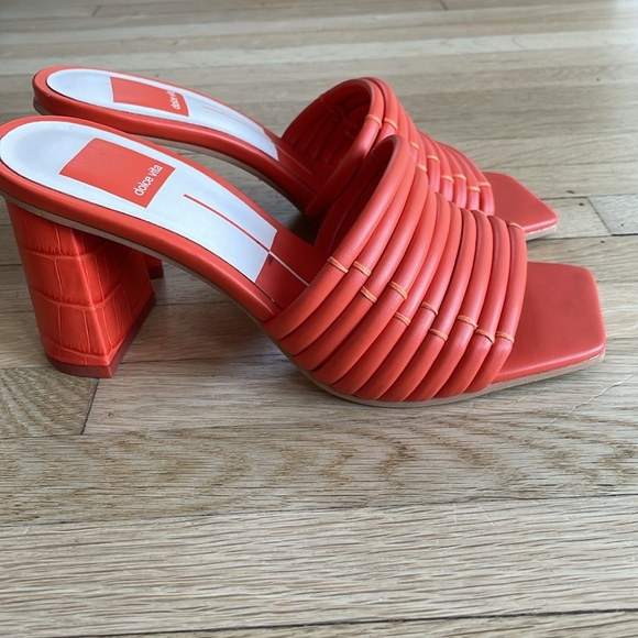 NWT Dolce Vita Priana Persimmon Stella Caged Block Heel Sandals. Size 6. - Picture 3 of 4